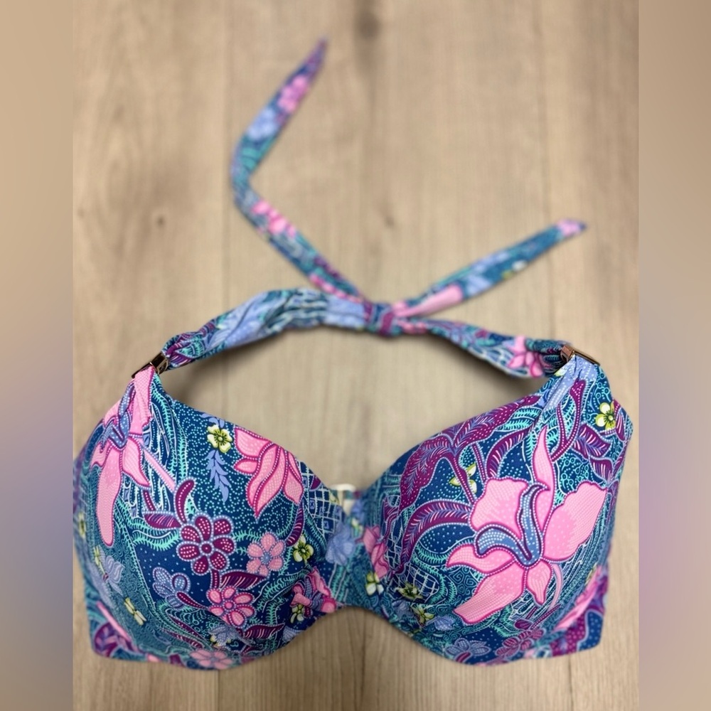 Victoria's Secret Pink and Blue Bikini Top